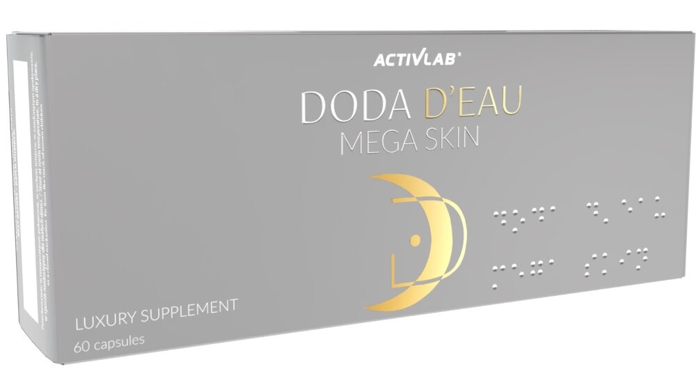 Adaptogen ACTIVLAB Doda D-eau Mega skin 60 kapsułek 1000 mg oleju z wiesiolka dziwnego Oenothera paradoxa naturalne zrodlo NNKT niezbednych nienasyconych kwasow tluszczowych omega-6 kwas linolowy kwas gamma-linolenowy 90 mg w jednej kapsulce