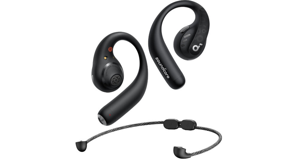 Słuchawki powietrzne SOUNDCORE Aerofit Pro Open-Ear - Tytanowe membrany 16,2 mm, słuchawki z opaską na szyję