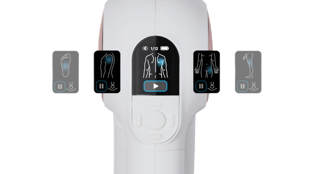 Masażer THERABODY Theragun Sense Czarny cztery wymienne końcówki masujące różne typy bólu mięsniowego masaż całego ciała delikatne miejsca dolna część pleców i punktów spustowych poprawa krążenia maksymalny komfort i skuteczność