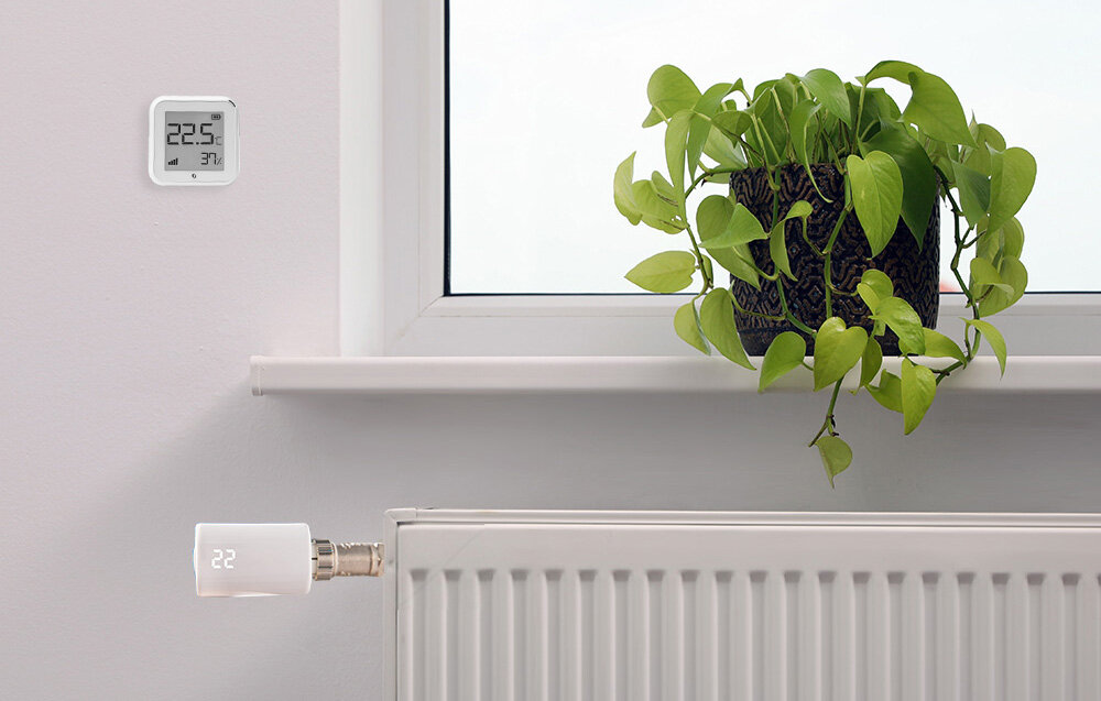 Czujnik temperatury i wilgotności SHELLY PLUS H&T Biały kompatybilność asystenci głosowi Google Assistant Amazon Alexa samsung smartthing polecenia głosowe automatyzacja działań komfort kontrola