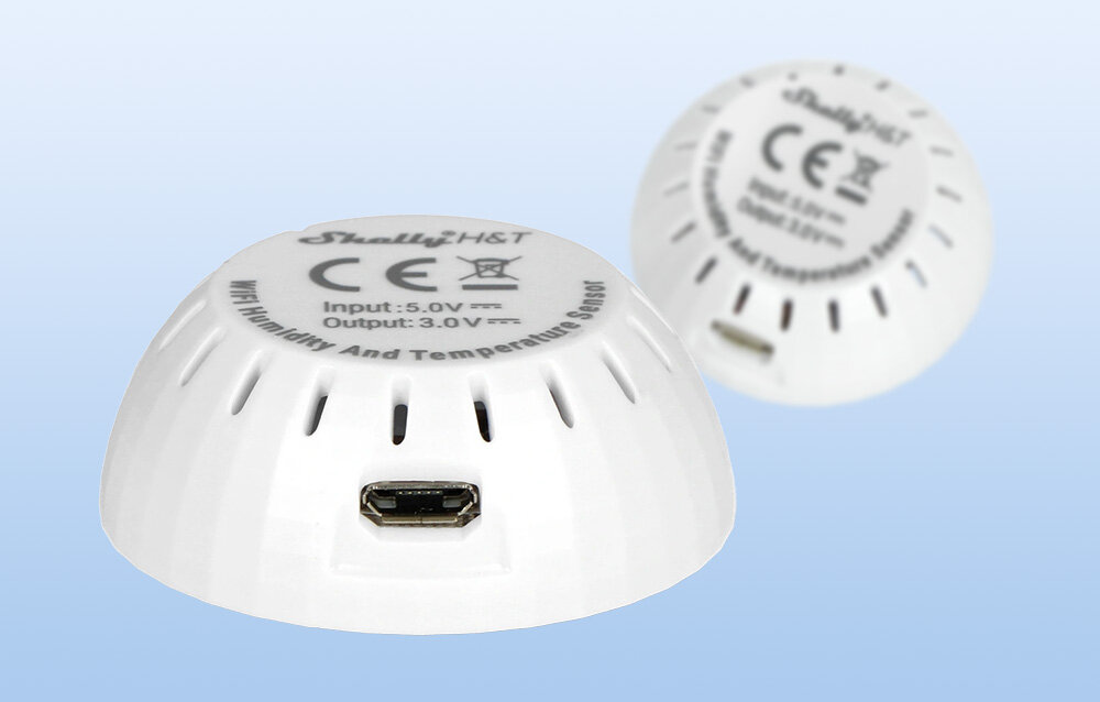 Adapter USB do SHELLY H&T zastąpienie zasilania bateryjnego złącze microUSB o napięciu 5 V stabilne działanie urządzenia