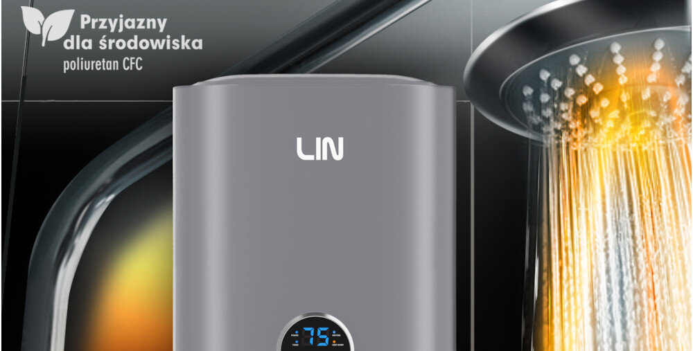 BOJLER ELEKTRYCZNY LIN LIFVD1 30L - SZARY pojemność wymiary Kompaktowy efektywny podgrzewanie wody