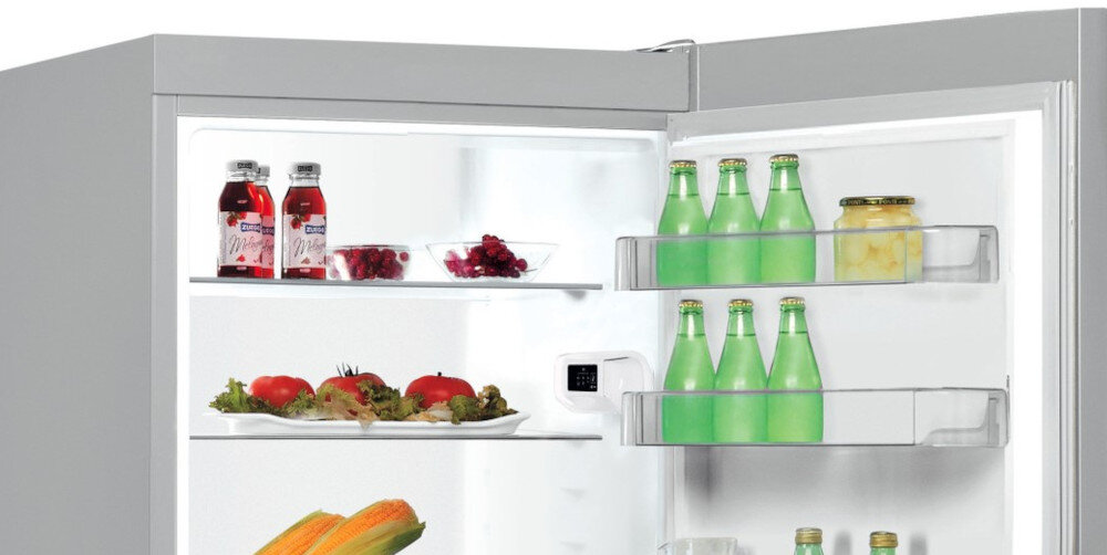 CHŁODZIARKA INDESIT LI7 S2E S balkoniki półki napoje puszki kartoniki oszczędność miejsca