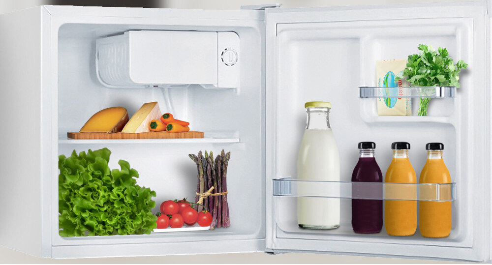 LODÓWKA AMICA FM050.4(E) kompaktowe szklana półka uchwyty na drzwiach