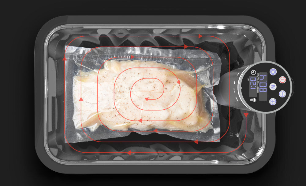Urządzenie do gotowania Sous Vide AENO SV1 Równomierna temperatura wody 15 litrów na minutę potrawy sous-Vide optymalna temperatura czas gotowania składniki rodzaj możliwości mięso warzywa ryż ryby