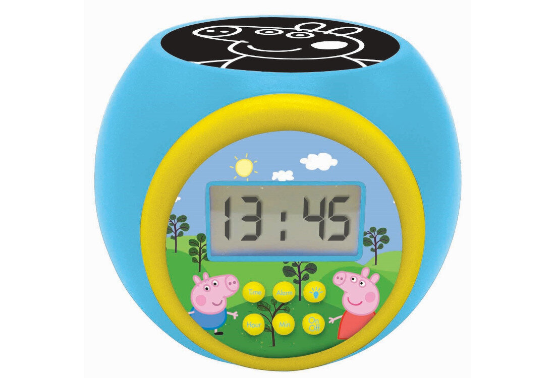 Budzik z projektorem LEXIBOOK Świnka Peppa RL977PP Funkcja drzemki timer automatycznie wyłącza nocne światło wygoda oszczędność energii