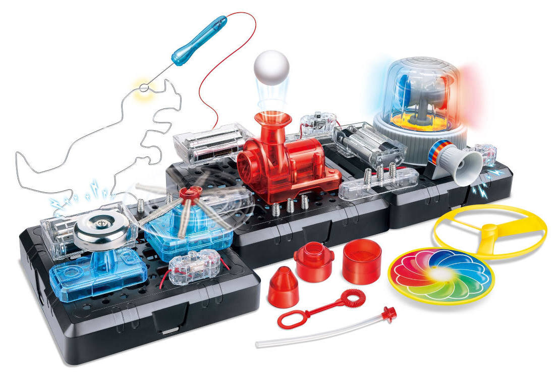 Zestaw edukacyjny DUMEL Tech Super Naukowiec DT38917 eksperymenty prawa fizyki  filtry barwne mini próżnia system alarmowy wykonanie wysoka jakość materiał nauka zabawa