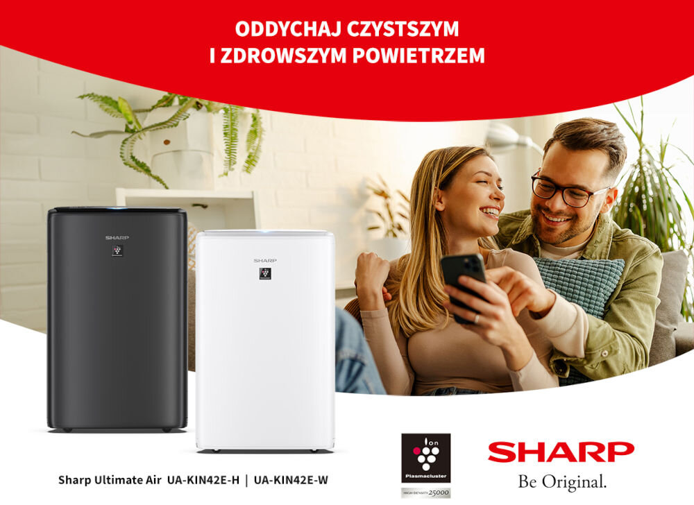 Oczyszczacz powietrza SHARP Plasmacluster UA-KIN42E-W Biały