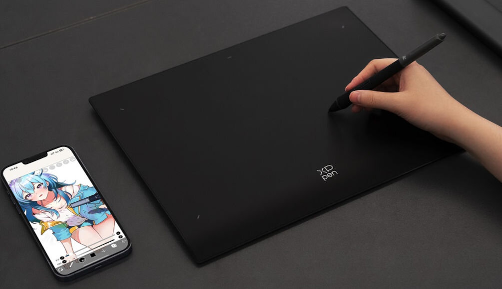 Tablet graficzny XP-PEN Deco Pro LW (2. generacja) precyzyjny rysik niemal całkowity brak opóźnień i przerwanych linii czas reakcji 90 ms rozpoznawanie nachylenia do 60°