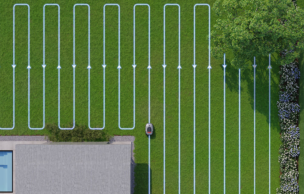 Robot koszący DREAME Roboticmower A1 MLLA7110 sterowanie Wi-Fi-Bluetooth technologia U Path Planning do 1000 m2 w ciagu dnia trasa w ksztalcie litery U roznomierna dokladna szybka praca