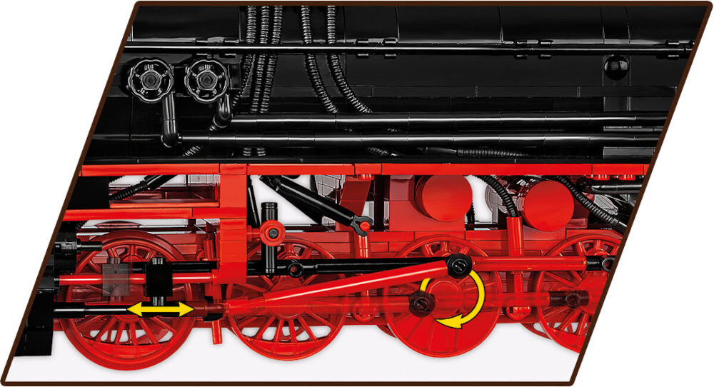 Klocki plastikowe COBI Historical Collection DR BR 52 Steam Locomotive & Railway Semaphore COBI-6287 2745 elementów wyprodukowane w Unii Europejskiej firma z ponad 20-letnią tradycją spełniają surowe normy bezpieczeństwa kompatybilne z innymi markami rozszerzanie zestawu swobodna zabawa trwałość bezpieczeństwo uniwersalność dla małych konstruktorów