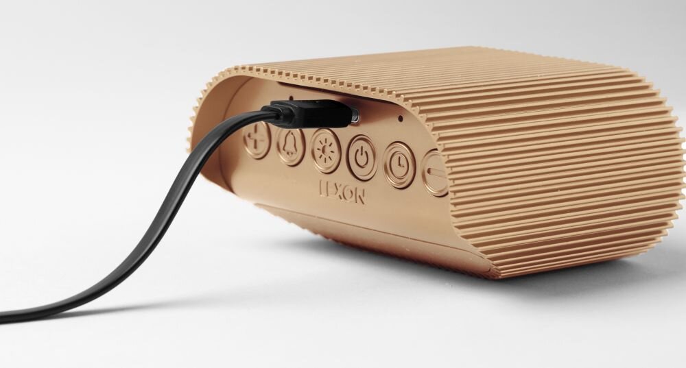 Budzik LEXON Ray Clock bateria ladowanie czas pracy