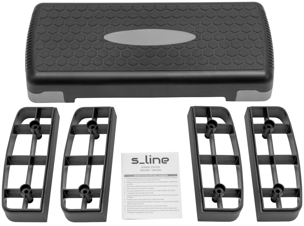 Step S_LINE SA022BG Czarno-szary zestaw na białym tle w zestawie stepper dokumentacja
