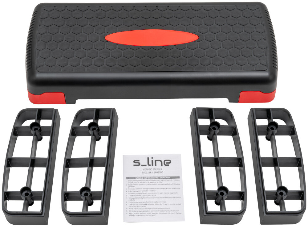 Step S_LINE SA022BG Czarno-różowy zestaw na białym tle w zestawie stepper dokumentacja