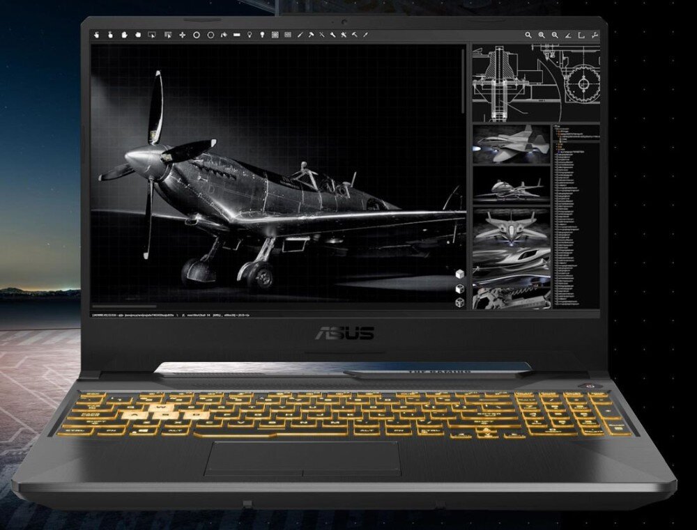 Laptop ASUS TUF Gaming A15 FA506NF-HN008W 15.6 IPS 144Hz R5-7535HS 16GB RAM 512GB SSD GeForce RTX2050 Windows 11 Home pamięć dysk pojemność RAM taktowanie