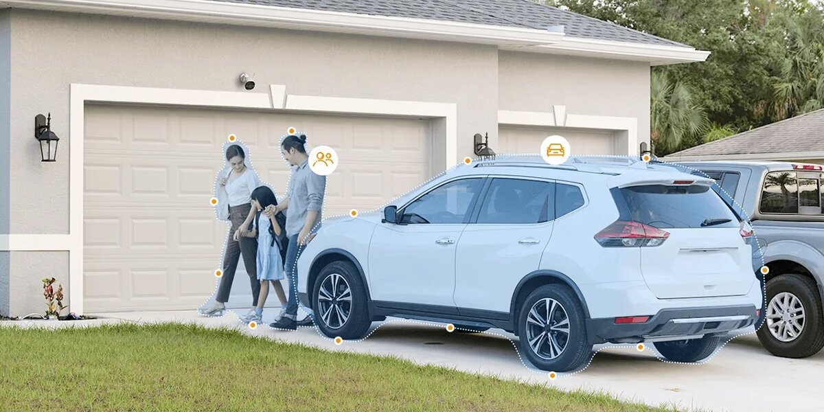 Kamera IMOU Bullet 3 3MP zaawansowane algorytmy sztucznej inteligencji funkcje inteligentnego wykrywania ludzi i pojazdow