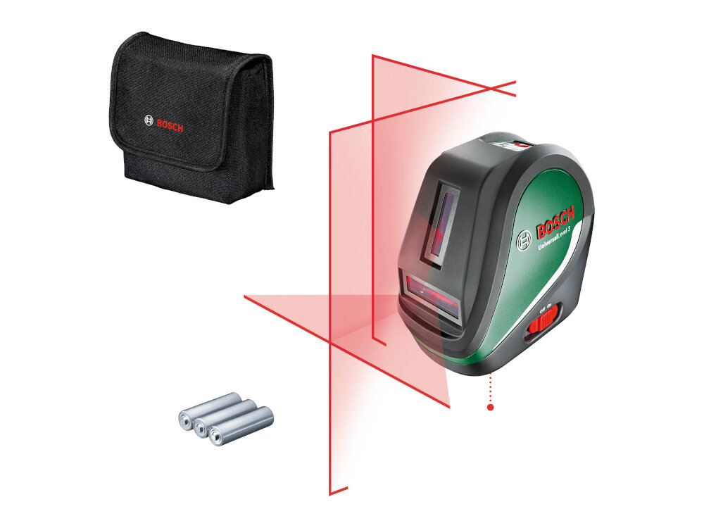 Laser krzyżowy BOSCH Universal Level 3 Basic 06036639043 zestaw
