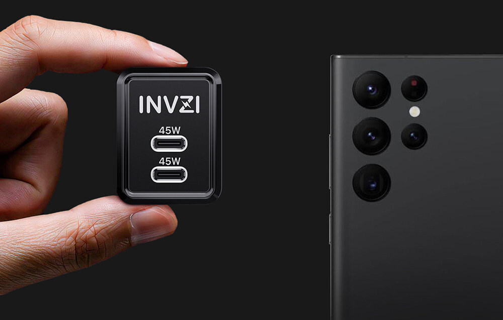 Ładowarka sieciowa INVZI GanHub GH4512EU 45W - GaN II