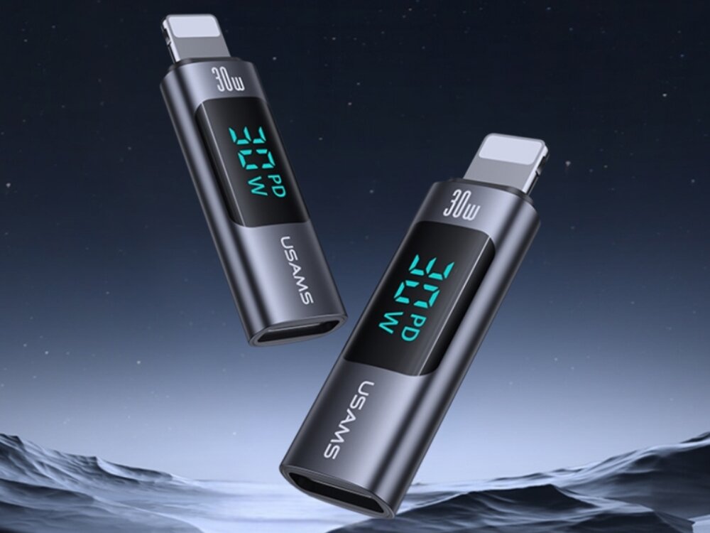 Adapter USAMS AU18 30W
adapter na jasnym tle usb-c lightning pd power delivery