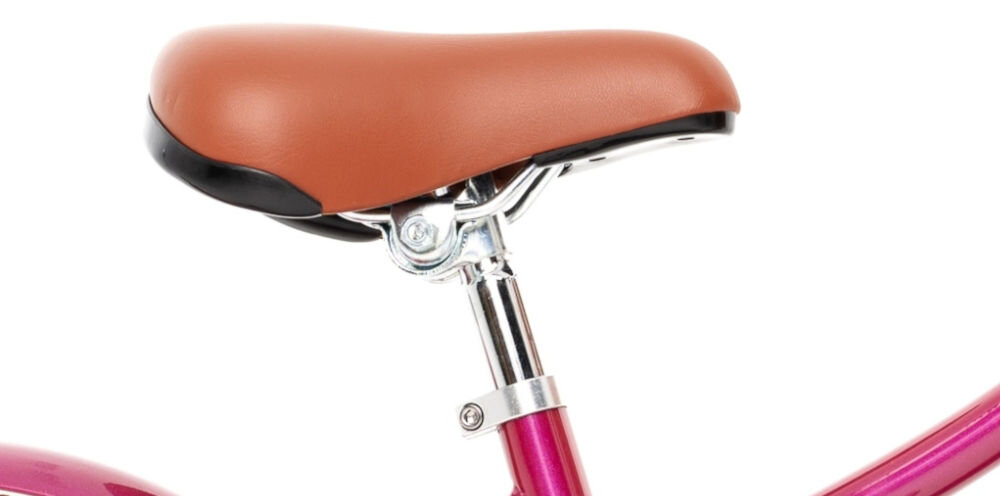 Rower dziecięcy GERMINA Vintage 16 cali dla dziewczynki Biały wygodne siodełko piankowe pełen komfort podczas jazdy aktywność zachęta 