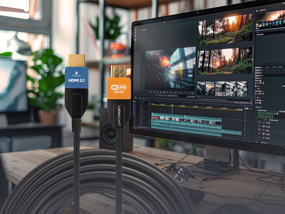 Kabel optyczny HDMI - HDMI CABLEXPERT 5 m - Przesył na dużą odległość