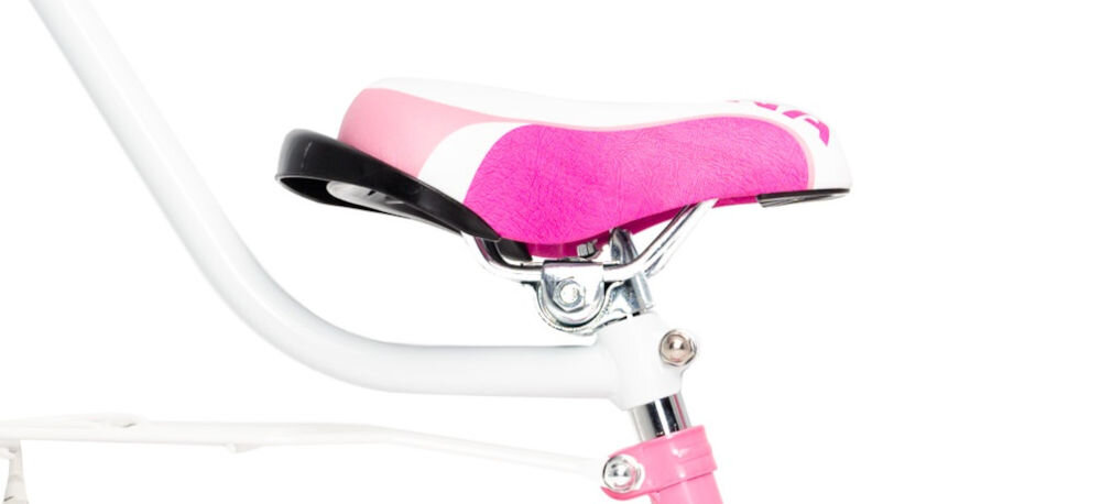 Rower dziecięcy GERMINA BMX 16 cali dla dziewczynki Różowy wygodne siodełko piankowe pełen komfort podczas jazdy aktywność zachęta 