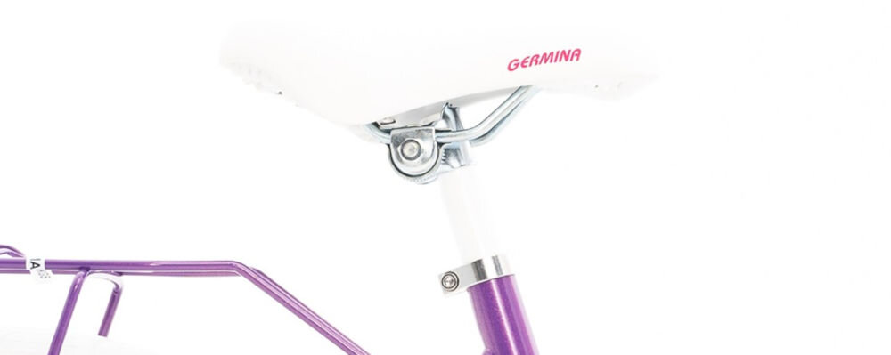 Rower dziecięcy GERMINA BMX 20 cali dla dziewczynki Fioletowy wygodne siodełko piankowe pełen komfort podczas jazdy aktywność zachęta