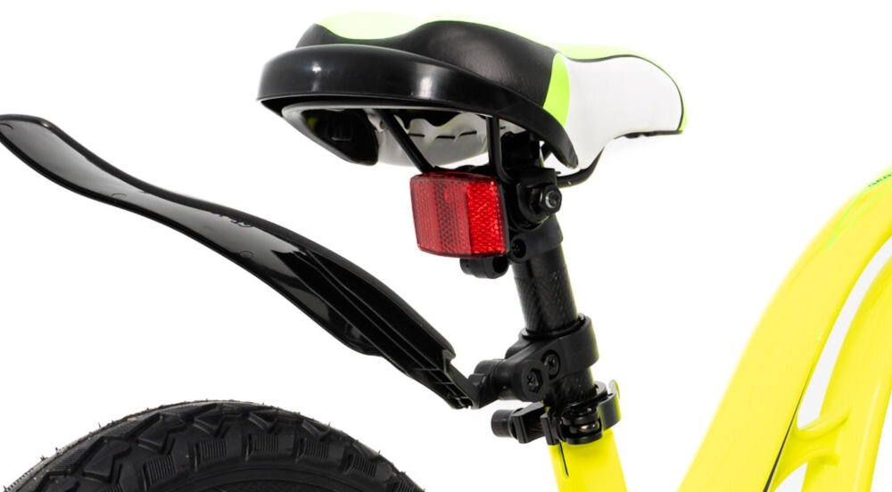 Rower dziecięcy GERMINA Magnesium 16 cali Żółty wygodne siodełko piankowe pełen komfort podczas jazdy aktywność zachęta 