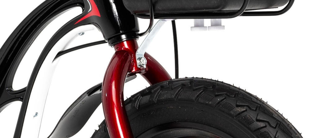 Rower dziecięcy GERMINA Magnesium 16 cali dla chłopca Czarny sprawne hamulce przedni tylny hamulec niezawodne lekkie przeszkoda zatrzymanie 