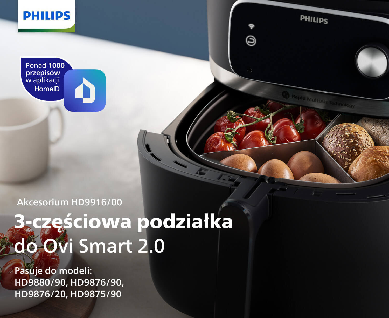 Dostępny w ofercie sieci Media Expert separator do airfryera Philips Ovi Smart 2.0 Dostępny w ofercie sieci Media Expert separator do airfryera Philips Ovi Smart 2.0