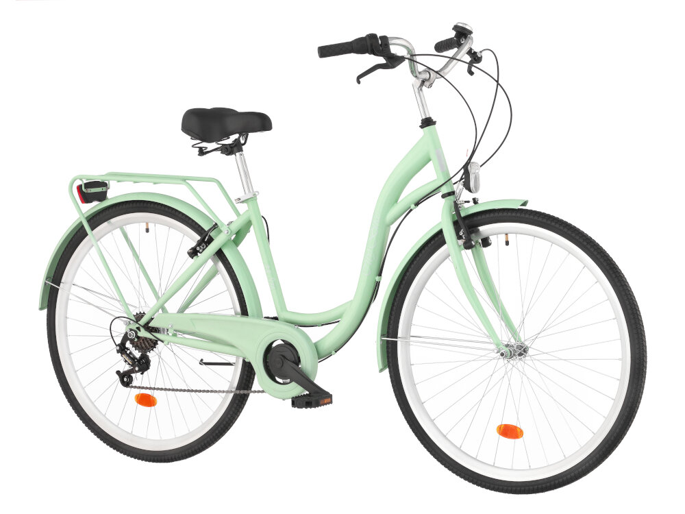 Rower miejski DAWSTAR Citybike S7B 28 cali damski Miętowy la kobiet do codziennych dojazdow do pracy sklepu rekreacyjnych wycieczek praktyczny ekologiczny srodek transportu