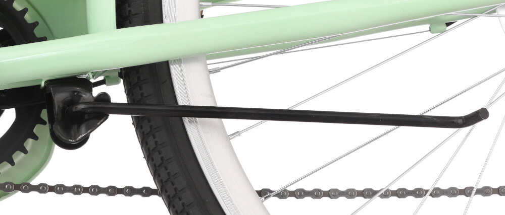 Rower miejski DAWSTAR Citybike S7B 28 cali damski Miętowy szerokie blotniki z przodu i z tylu roweru szeroka powierzchnia stabilna stopka