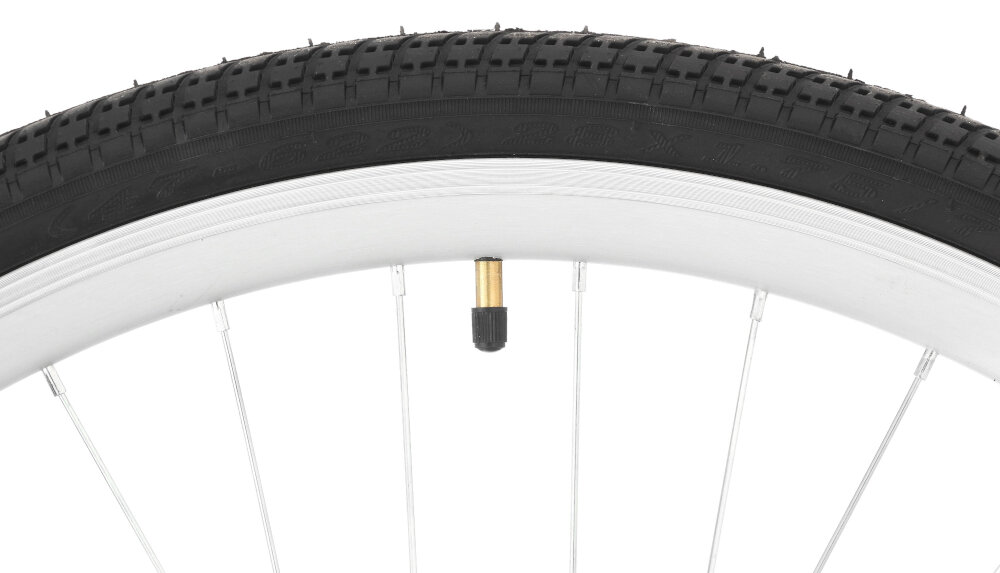 Rower miejski DAWSTAR Citybike S7B 28 cali damski Czarny kola rozmiar 28 cali latwe pokonywanie przeszkod waskie opony marki DELI regularne sprawdzanie cisnienia powietrza wartosc na bocznej czesci opony