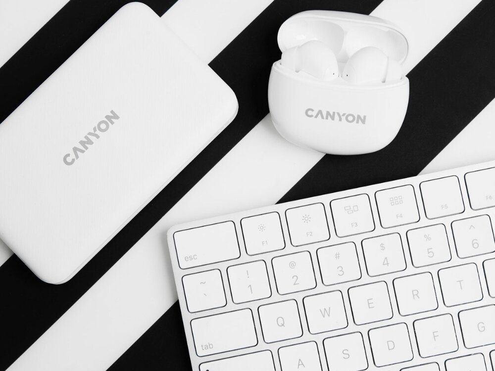 Słuchawki dokanałowe CANYON TWS-5 sluchawki w etui, automatyczne laczenie, bluetooth, lacznosc, energia, stabilnosc