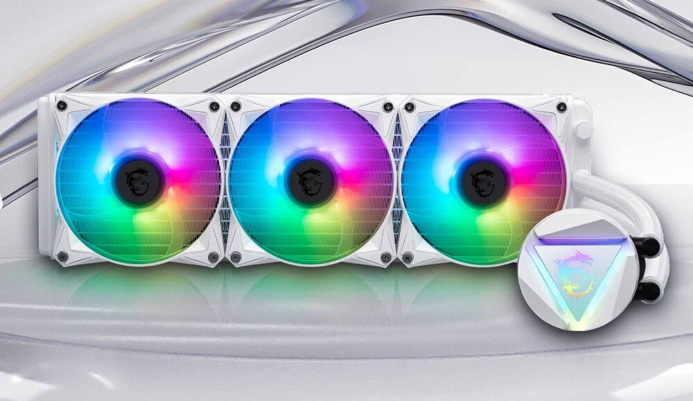 Komputer MAD DOG PBM WH GUNGNIR300R-I01DR32 i7-14700KF 32GB RAM 2TB SSD GeForce RTX4070Ti Super chłodzenie wodne chłodnica podświetlenie temperatura