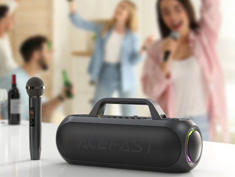 głośnik bezprzewodowy głośnik do karaoke głośnik z mikrofonami głośnik bluetooth głośnik przenośny głośnik acefast karaoke sprzęt do karaoke