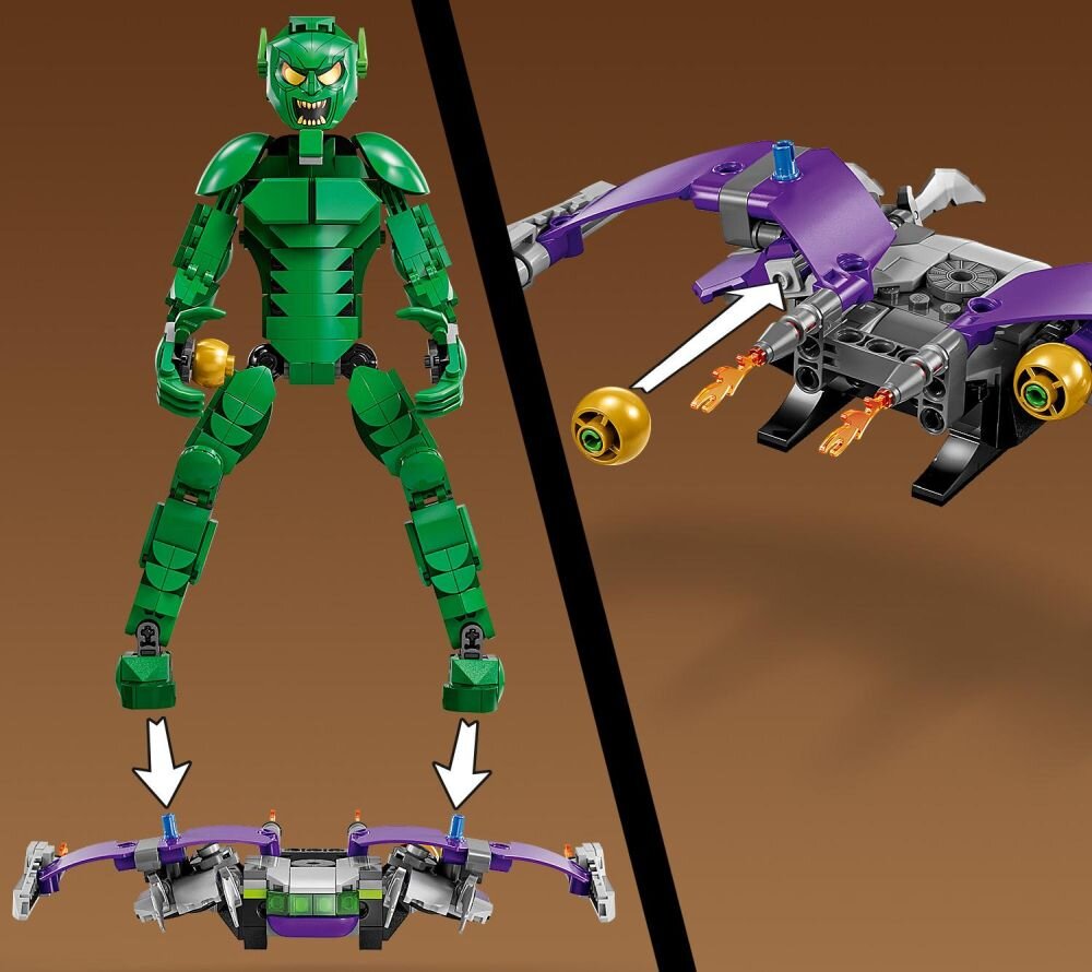 LEGO 76284 Marvel Figurka Zielonego Goblina budowanie