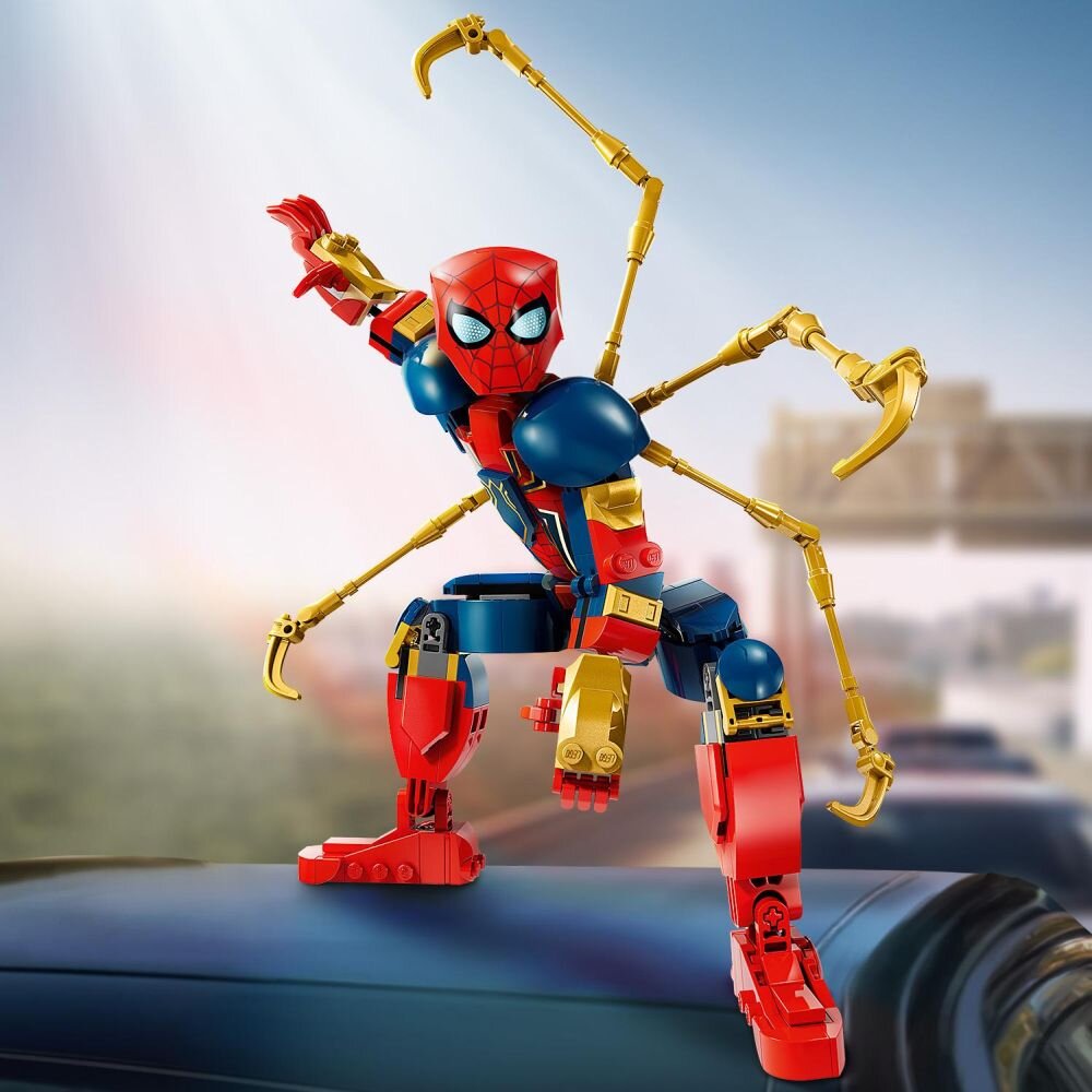 LEGO 76298 Marvel Figurka Iron Spider-Mana klocki elementy zabawa łączenie figurki akcesoria figurka zestaw budowanie instrukcja rozwój przebudowa