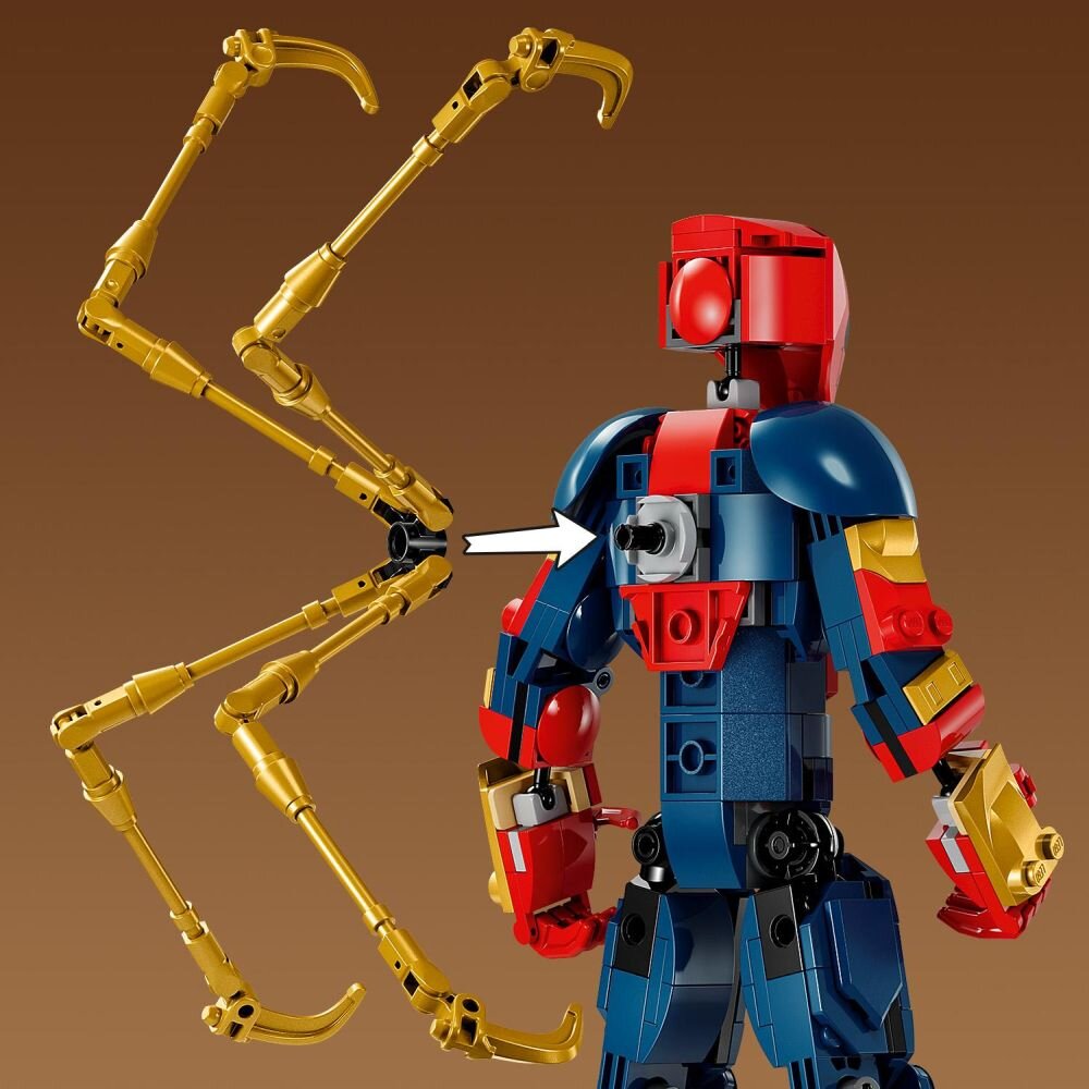 LEGO 76298 Marvel Figurka Iron Spider-Mana klocki elementy zabawa łączenie figurki akcesoria figurka zestaw budowanie instrukcja rozwój przebudowa