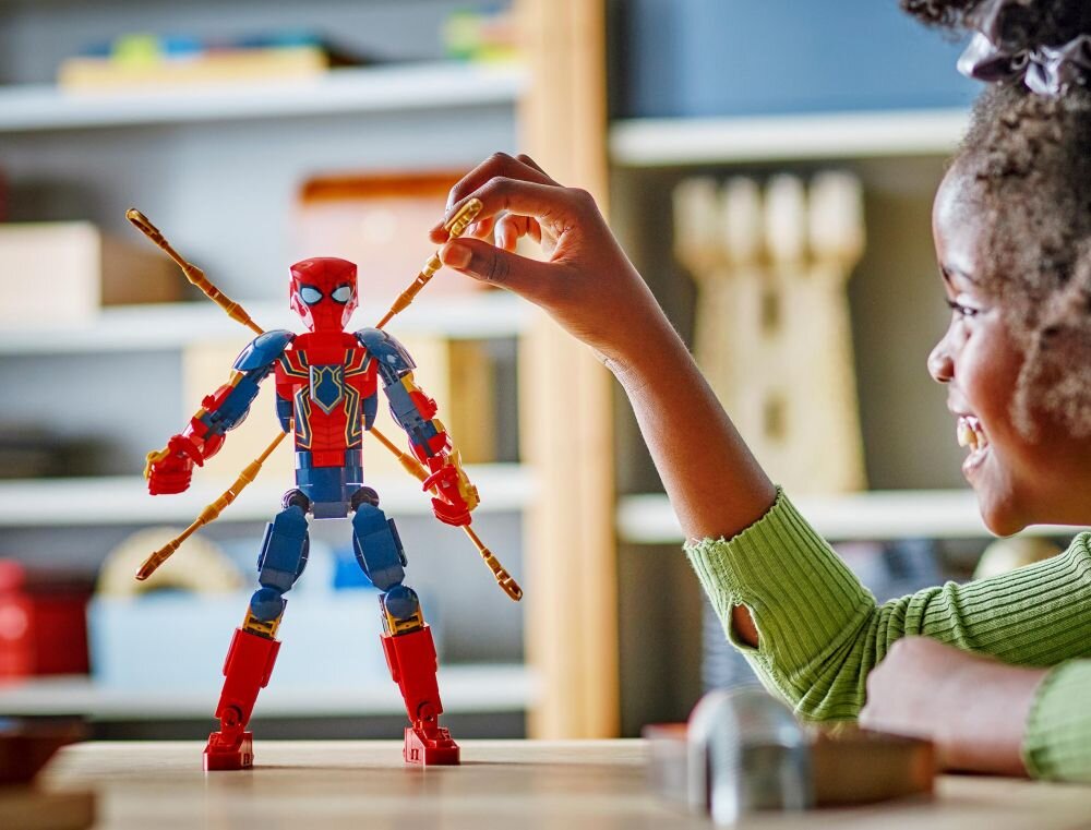 LEGO 76298 Marvel Figurka Iron Spider-Mana klocki elementy zabawa łączenie figurki akcesoria figurka zestaw budowanie instrukcja rozwój przebudowa