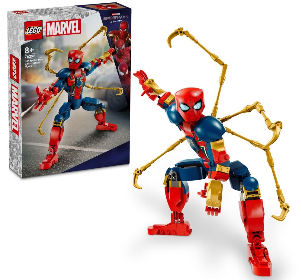 LEGO 76298 Marvel Figurka Iron Spider-Mana klocki elementy zabawa łączenie figurki akcesoria figurka zestaw budowanie instrukcja rozwój przebudowa