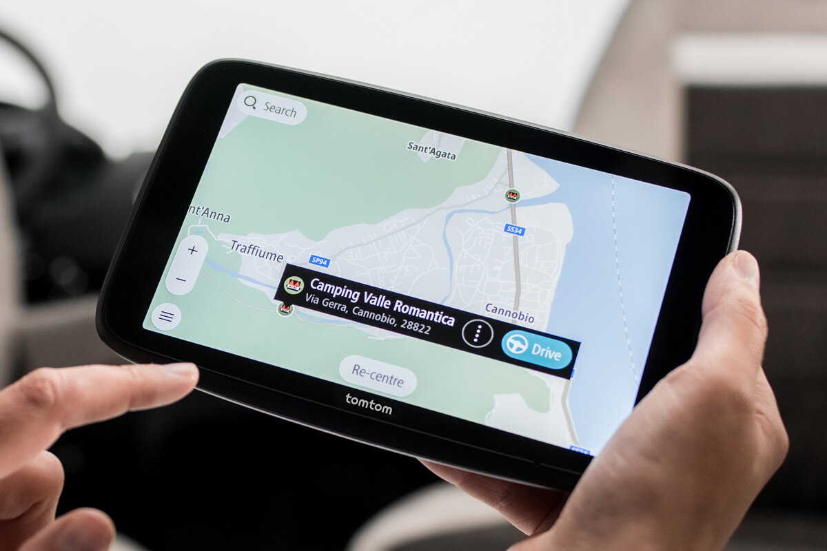 Nawigacja do kamerów TOMTOM GO Camper Max 700 mapa na ekranie