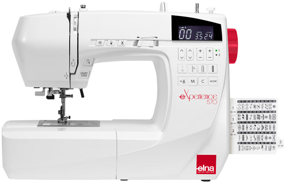 Maszyna do szycia ELNA 570 Experience wymiary technologia niezawodność elegancki design profesjonaliści hobbysci 
