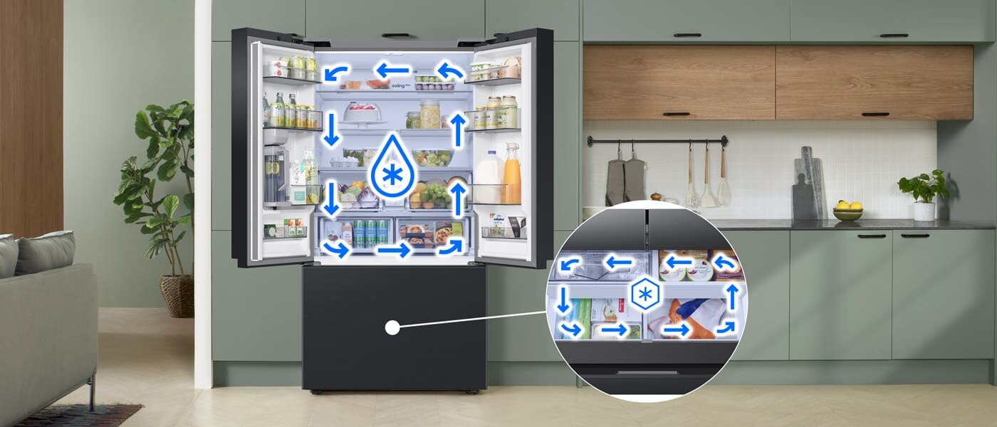 Lodówka RF24BB620EB1 - świeże produkty: fotografia