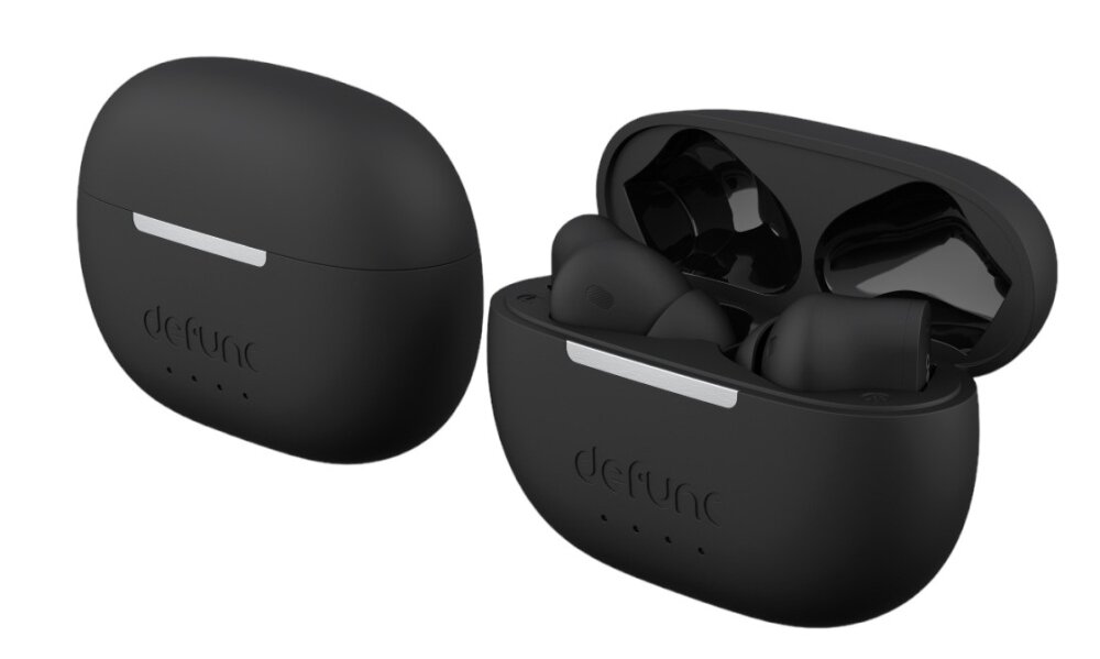 Słuchawki dokanałowe DEFUNC True ANC dzialanie etui ladowanie