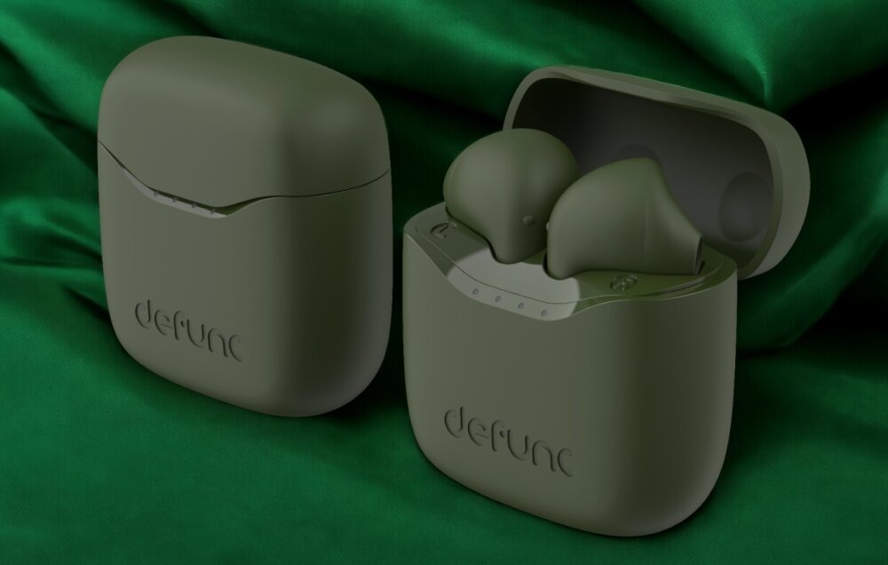 Słuchawki dokanałowe DEFUNC True Lite konstrukcja design kolor waga