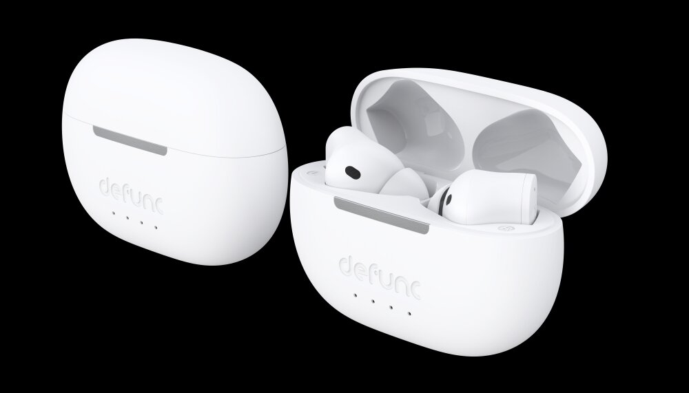 Słuchawki dokanałowe DEFUNC True ANC dzialanie etui ladowanie