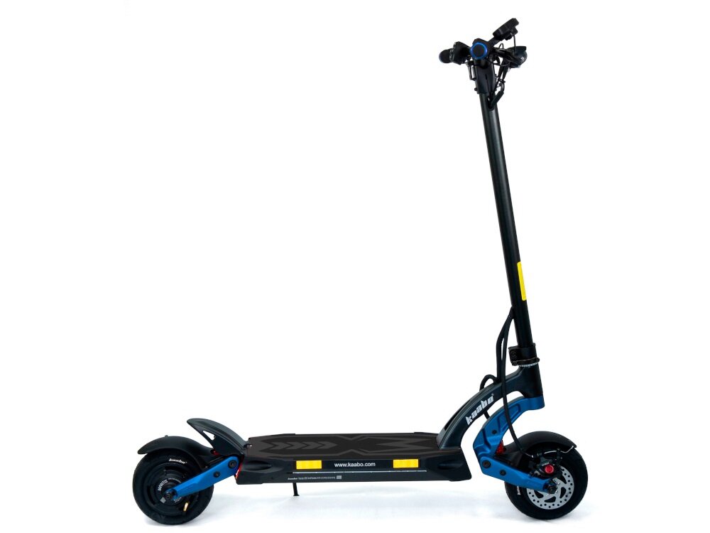 Hulajnoga elektryczna KAABO Mantis 8 Plus Niebieski sygnal dzwiekowy komunikacja z innymi uzytkownikami ruchu tempomat uzstaiwnie i utrzymanie stalej predkosci pojazdu wieksze bezpieczenstwo oszczednosc energii