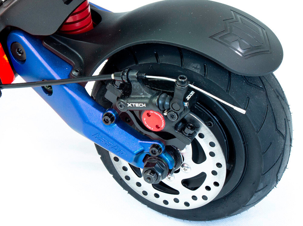 Hulajnoga elektryczna KAABO Mantis 8 Plus Niebieski kola 8-calowe pneumatyczne tlumia drgania i wstrzasy podwojna amortyzacja