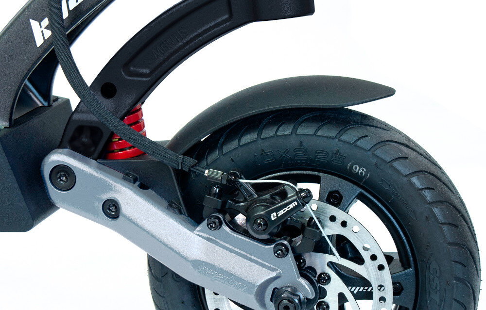 Hulajnoga elektryczna KAABO Mantis 10 Eco 800 Srebrny kola 10-calowe pneumatyczne tlumia drgania i wstrzasy podwojna amortyzacja